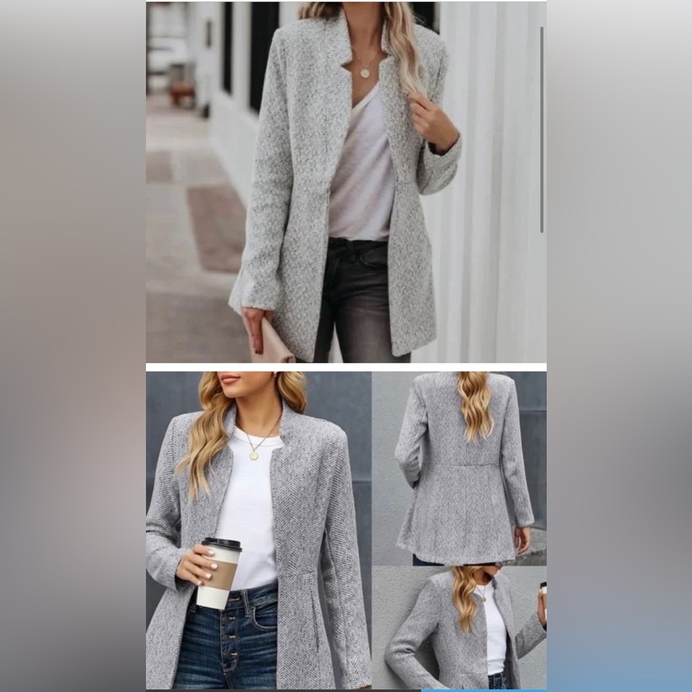 Vici Grey Tweed Jacket
